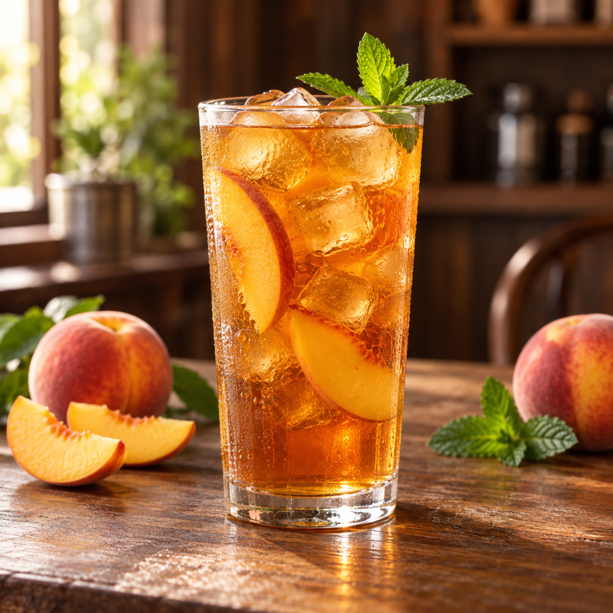 Glass of Promised Peach Tea (PNG)